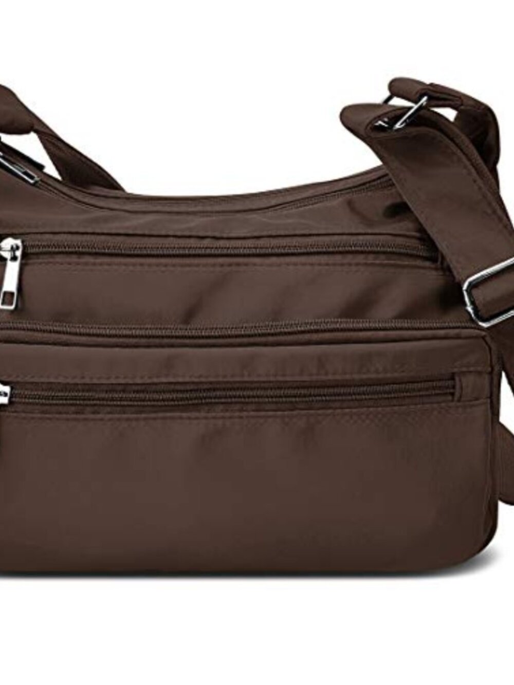 Lightweight Water Resistant Nylon Crossbody Bag Multi Pocket Anti Theft Purse